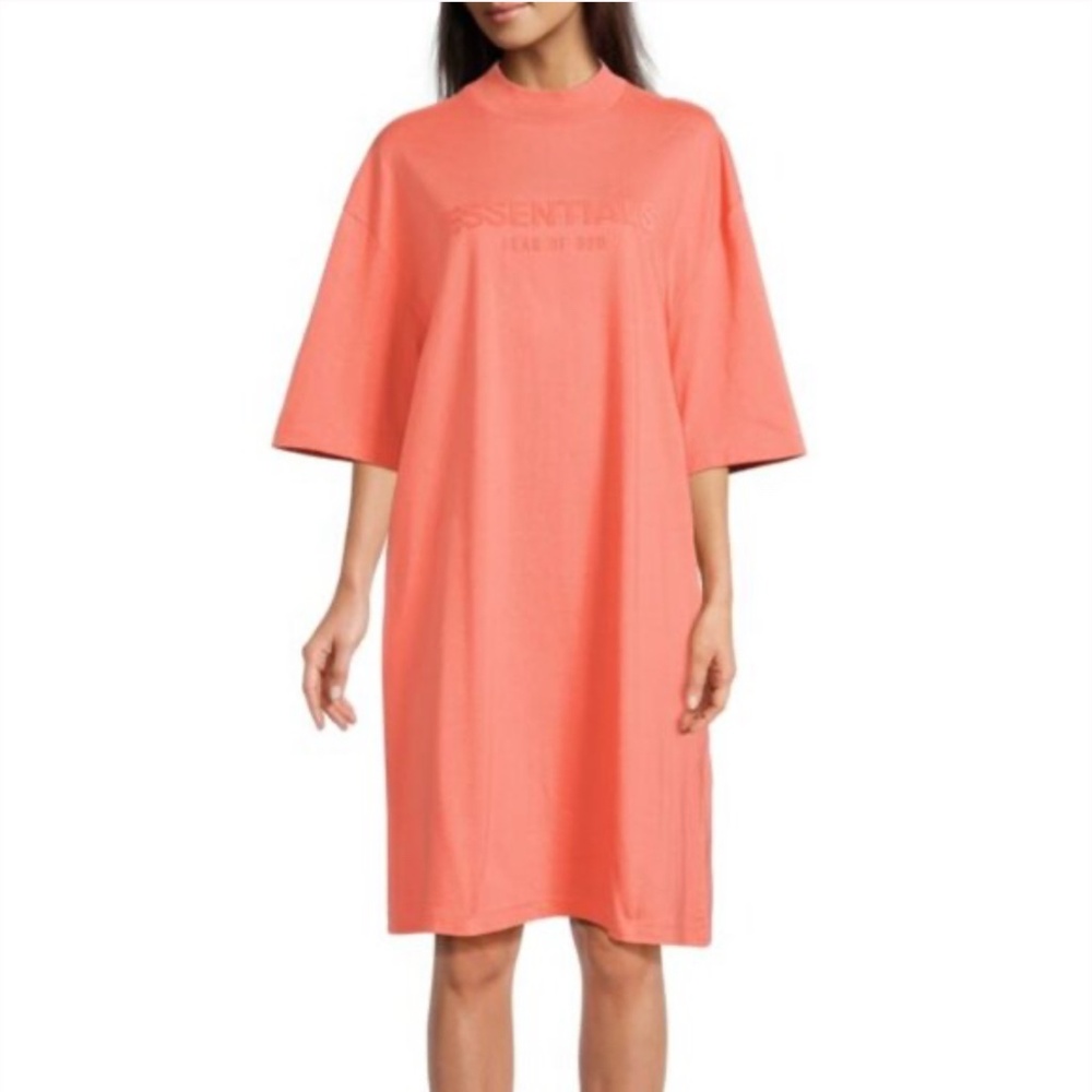 Coral Fear of God Essentials midi dress